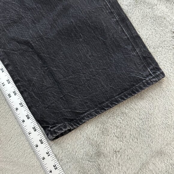 NWT AE77 Stovepipe Jeans Black Women's size 2 Short 2S American Eagle Wide Leg - Picture 7 of 9